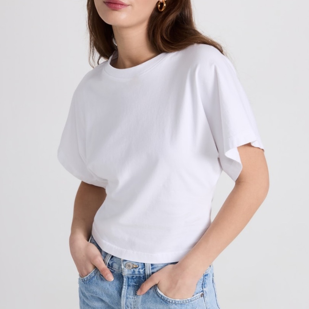 Agolde White Short Sleeve Tee